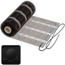 Warmon - Natte chauffante classic light 100 W/m² avec Thermostat AC3082H analogique, noir
