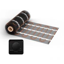 Warmon - Natte chauffante ultra 200 W/m² avec Thermostat AC3082H analogique, noir