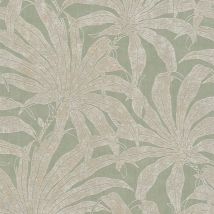 Natur Tapete Profhome 395012 Vliestapete strukturiert mit Dschungel-Design und metallischen Akzenten grün gold silber weiß 5,33 m2