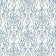 Natural Animal Wallpaper Grandeco Blue White Paste The Wall Textured Vinyl