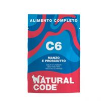 Complete per Gatti adulti da 70 gr C6 - Manzo e Prosciutto - Natural Code