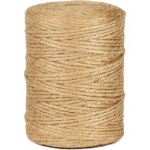 Aougo - Natural Dyed Jute Twine 200m, Gift Straps, Gift Wrapping Rope, Christmas Gift Wrapping, Odorless, for diy, Gardening, Maintenance, Wrapping,