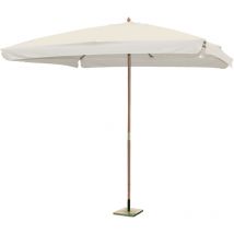 Frankystar - Natural xl - Parasol de jardin octogonal ø 350 cm en bois - avec bordure