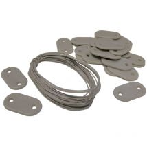 27 Pieces Garden Screen Fastening Set Grey Nature