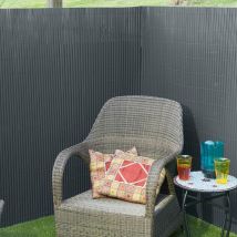 Berkfield Home - Nature Double Sided Garden Screen pvc 1x3m Anthracite