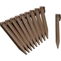 Garten-Bodenanker 10 Stk. Taupe Nature