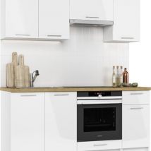 Chili 1,80m ensemble de meubles de cuisine à assembler (ksetchili) - Naturel