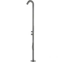 Naturel - Douche extérieure de jardin et piscine en inox 316, eau chaude et froide, douchette à main, gun metal ( lhgm)