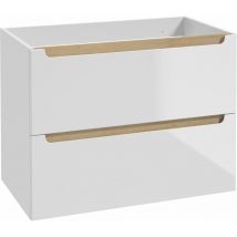 Naturel - Meuble de salle de bain supplémentaire Stilla 80x60x45 cm blanc (STILLAB08002)