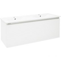 Naturel - Mobile bagno con lavabo Savona Natural 118x43x44,8 cm bianco lucido (SAVONA120BI)
