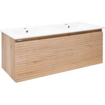 Naturel - Mobile bagno con lavabo Savona Natural 118x43x44,8 cm halifax oak matt (SAVONA120DH)