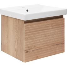 Naturel - Mobile bagno con lavabo Savona 58x43x44,8 cm halifax rovere opaco (SAVONA60DHU1)