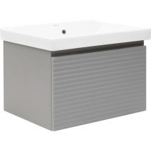 Naturel - Mobile bagno con lavabo Savona 78x43x44,8 cm grigio opaco (SAVONA80GMU1)