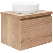 Naturel - Mueble de baño bajo lavabo Savona 58x43x44,8 cm, roble Halifax mate (SAVONA60DHD)