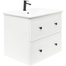 Naturel - Mueble de baño con lavabo Forli 100x45x46 cm blanco (FORLI100BIU)