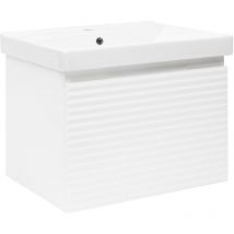 Naturel - Mueble de baño con lavabo Savona 58x43x44,8 cm, blanco brillante (SAVONA60BIU1)