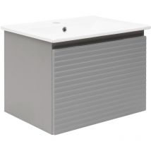 Naturel - Mueble de baño con lavabo Savona 58x43x44,8 cm, gris mate (SAVONA60GM)