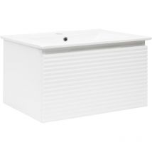 Naturel - savona Mueble de baño suspendido con lavabo 98x43x44,8 cm, Blanco brillante (SAVONA100BI)