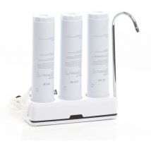 NW-3-PPCTOUF Filtre à eau potable – 3 étapes – 285 x 90 x 295 mm – 210 l/h – Sédiments pp et Charbon actif en bloc et granulés – Filtration