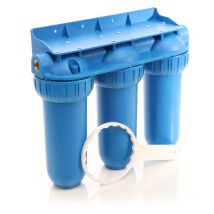 NW-BR10B5 Filtre à eau potable à 3 étapes – 400 x 145 x 350 mm – 32,89 mm (1') – 360 l/h – avec Filtre à sédiments et bloc de charbon actif –