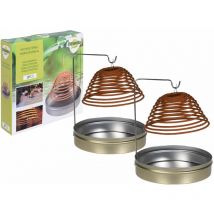 Citronella Räucherspirale mit Halterung - 2er Set mit insgesamt 6 Spiralen - Zitronen Räucherstäbchen gegen Mücken