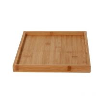 Webmarketpoint - Natürliches Bambus-Tablett, quadratisch, 20x20x2,5 cm