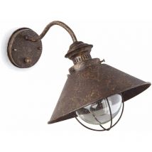 Faro Barcelona - Nautica dark brown garden wall light H26 cm 1 bulb