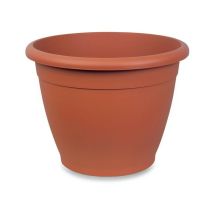 VECA Naxos-Vase Anthrazit – 30 cm – UV-beständig, stoßfest, recycelbar, für Innen- und Außenbereich geeignet