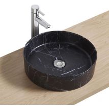 Mob-in - naya lavabo sobre encimera imitación mármol negro D38cm
