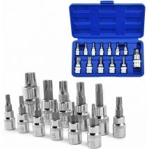 Nazalus-Vente chaude-13pcs Ensemble de Clé à Douille Torx Socket Shank Tool Tournevis Bit Set pour L'entretien de la Maison