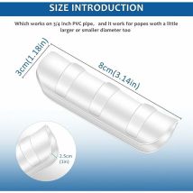Nazalus-Vente chaude-30 PCS Blanc Jardin Batiments Tube Clip, White Clamps Garden Farm Plastic Clamps, Clips en Plastique pour Serre Film Clip Tube