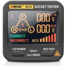 Ladacèe - Testeur De Prise Testeur De Circuit Electrique Avec Lcd Display Digital Display Socket Tester Pour L'Inspection Du Câblage Domestique Et 