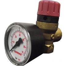 NC-Sicherheitsventil mit Manometer - 15x21 Innengewinde - SSMM-02