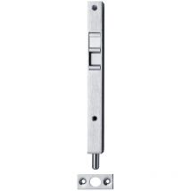 N+d Rohrkantriegel mit Schieber, 17x12mm, 160mm lang, Stahl vernickelt