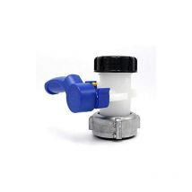 Sunflower - ND40 ibc Water Tank Butterfly Valve with Floating Nut Aluminum Alloy 62mm Replacement S60x6 for 1000 Liter ibc Tank (Aluminum 62mm)