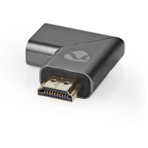 Modèle du produit : Adaptateur hdmi hdmi Mâle / hdmi Connecteur hdmi Femelle / Sortie hdmi Plaqué or Coudé à gauche Aluminium Gris bronze 1 pc Sachet