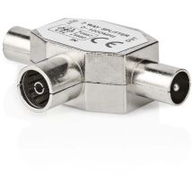 Nedis - Modèle du produit : Répartiteur coaxial 2x cei (Coaxiaux) Mâles - cei (Coaxial) Femelle Métal