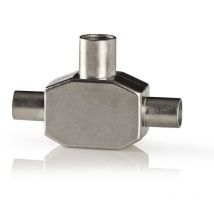 Nom : Adaptateur coaxial 2x cei (Coaxiaux) Mâles - cei (Coaxial) Femelle