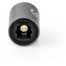 Adaptateur Audio Optique TosLink Femelle vers TosLink Femelle Aluminium Gris