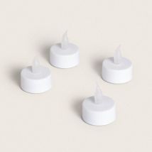 Set Di 4 Candele Tealight A Led Bianche