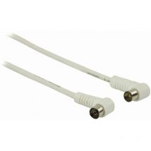 Câble coaxial Nedis CSGP40100WT30 90 Db iec (coax) mâle coudé - iec (coax) femelle coudé 3,0 m Blanc