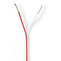 Câble d'enceinte Nedis CAGW0500WT1000 2x 0,50 mm2 100 m Emballage en feuille Blanc