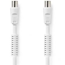 Koaxialkabel iec koax stecker iec koax buchse vernickelt 120 db 75 ohm vier schirme 150 m rund pvc wei etikett 83962284 83962284 83962284 83962284