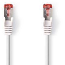 Câble réseau CAT6 RJ45 Male RJ45 Male S/FTP 1.50 m Rond LSZH Blanc Label