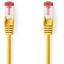 Câble réseau CAT6 RJ45 Male RJ45 Male S/FTP 0.25 m Rond LSZH Jaune Label