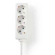 Nedis EXSO315F1WT Prise de courant à 3 voies 1,5 M Blanc