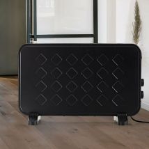 Nedis - Scalda abiti Termoventilatore 1200W/2000W Termostato regolabile 2 livelli di calore Maniglie integrate Funzione turbo Protezione dal