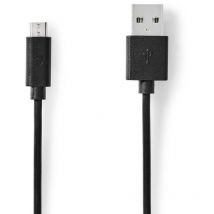 Usb kabel usb 20 usb a stecker usb micro b stecker 11 w 480 mbps vernickelt 200 m rund pvc schwarz etikett 82455847 82455847 82455847 82455847