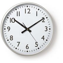 Nedis - Wanduhr durchmesser 380 mm kunststoff silber wei 8857622 8857622 8857622 8857622 8857622