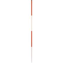 Nedo Baufluchtstab 2 M, Stahl, Spitze Rund, Teilung Alle 50 Cm, Rot Beginnend